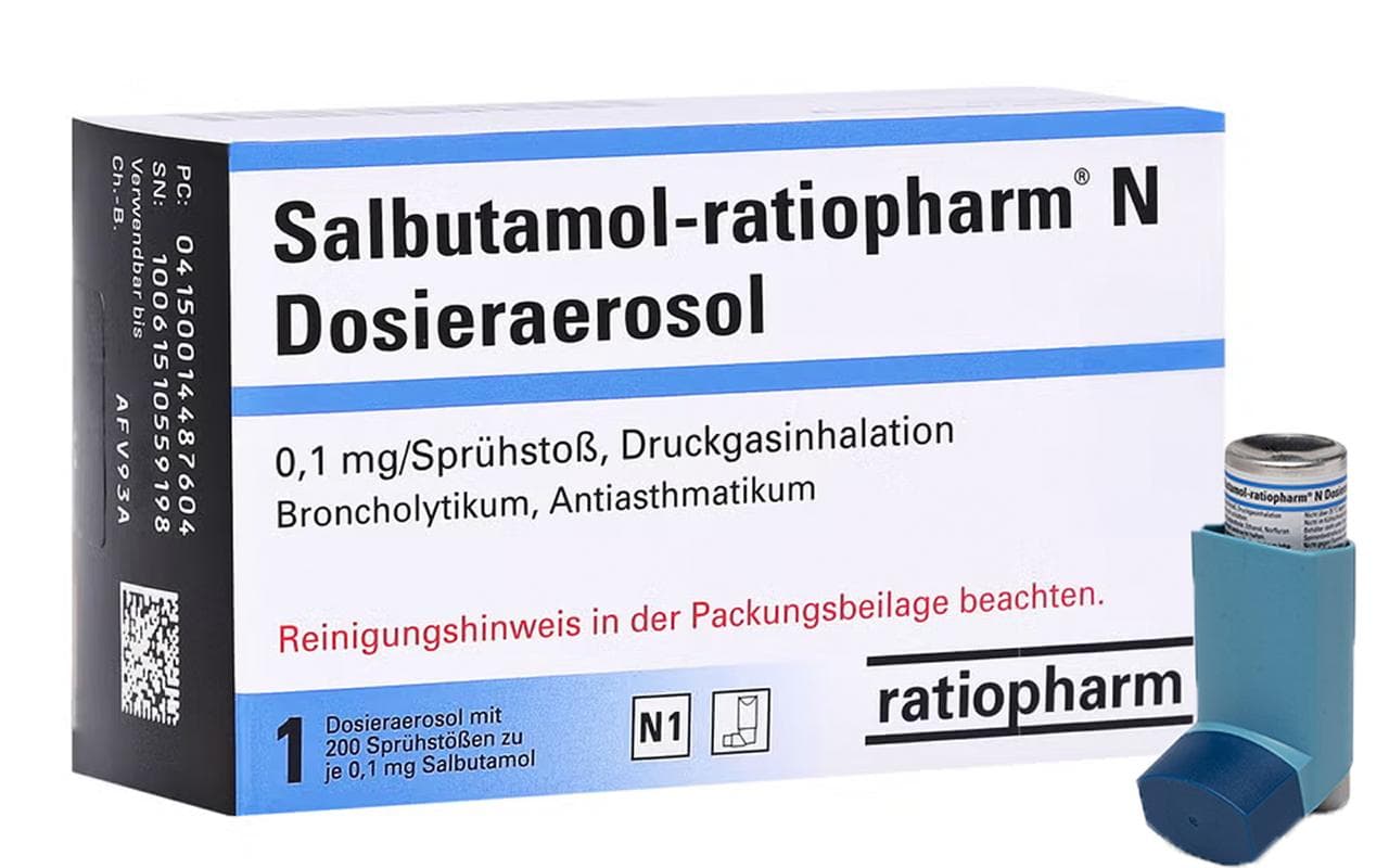 Ventolin 100mcg (Salbutamol) Inhalator gegen Asthma